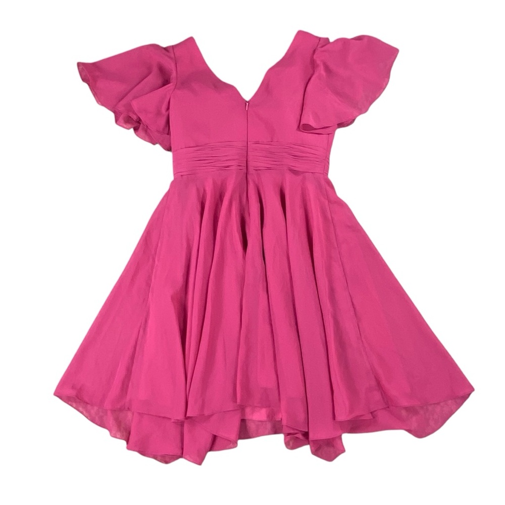 JJs House Fuchsia V-Neck Wedding Dress - Picture 6 of 6